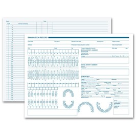 5Forms Dental Exam Record Primary Arch & Geometric Diagrams 11 x 8 1/2" Qty 250