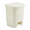 Whitefurze Pedal Bin, Cream, 8 Litre