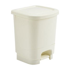 Whitefurze Pedal Bin, Cream, 8 Litre