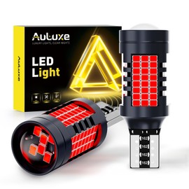 AULUXE 912 921 LED Red Color, 700% Brighter Than Halogen Bulb, CANBUS Error Free, 2016 102-SMD Chipsets, T15 906 922 W16W LED Bulb Third Brake Center High Mount Stop Lights, Pack of 2