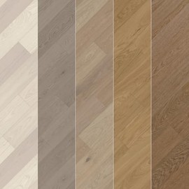 Flooret Engineered Hardwood Plank Flooring Silvan 7" Bestsellers Sample Kit | 5 Pieces of 12" Cut Samples from Real Planks | DIY Click or Glue Installation, Real Wood Wear Layer, and Scratch Resistant