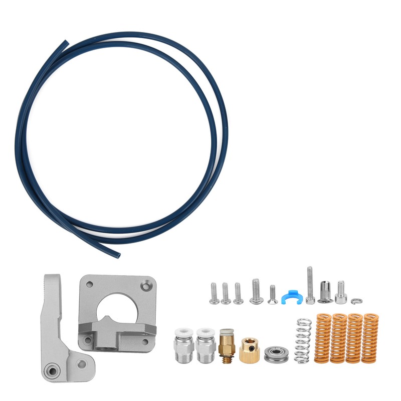 Extruder Kit Gray Aluminum 3D Printer Accessories PTFE Tube Spring