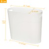 LOSYHU 2 Pack Small Narrow Trash Can with Handles 3.2