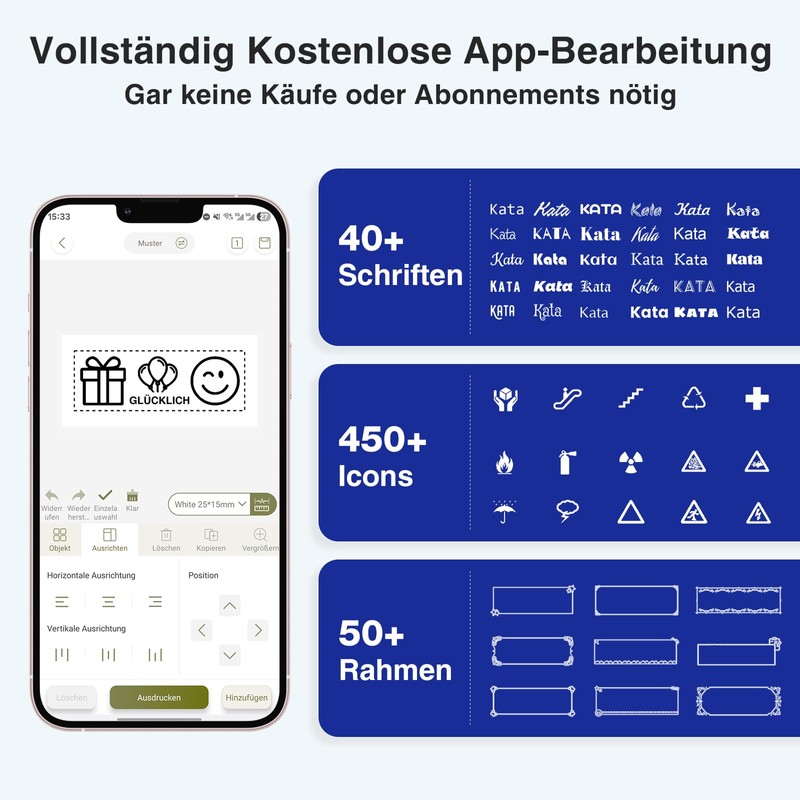 SUPVAN E11 Label Printer, Mini Bluetooth Labeling Device for Home,