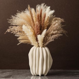 Wosircom White Ceramic Vase for Home Decor,Nordic Modern Boho ins Style Decorative Vases Decor for Wedding Dining Shelf Sookshelf Living Room House Farmhouse Table Centerpiece Office （7.2 in）