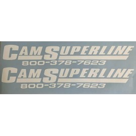 Cam Superline Trailer Replacement 22” Stickers (set Of 2) Older Design White