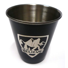 Bigfoot Sasquatch"BELIEVE" Stainless Steel Shot Glass