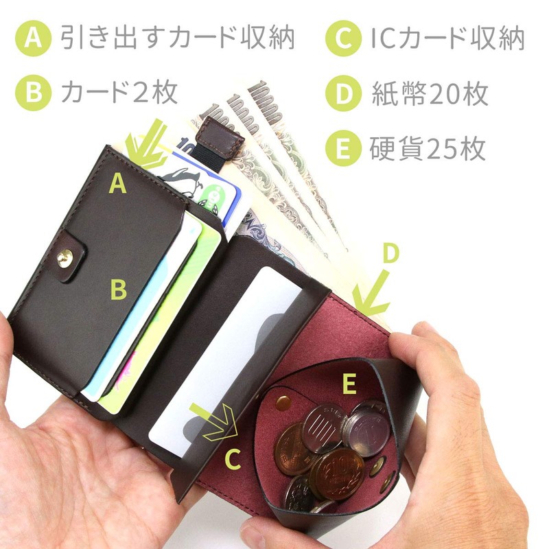 Revel ENOUGH R602 Mini Bifold Wallet, Compact, Genuine Leather, Oil