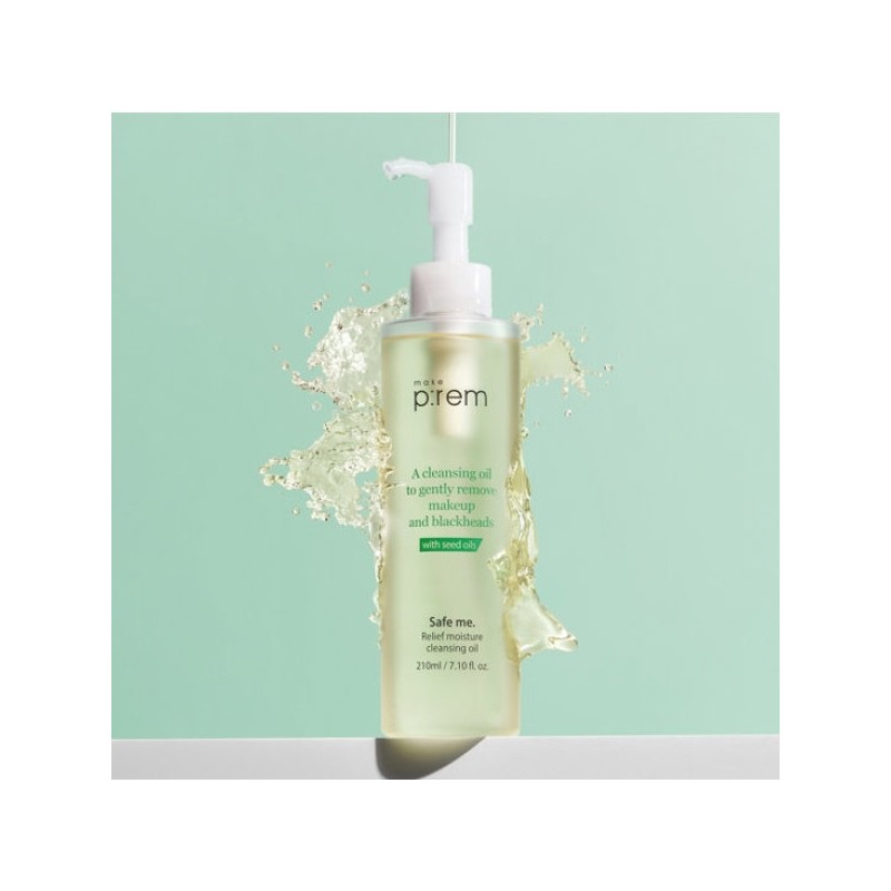 Makeprem 메이크프렘 안심 클렌징 오일 210ml (+안심팩 1매+인테카크림 10ml) Makeprem