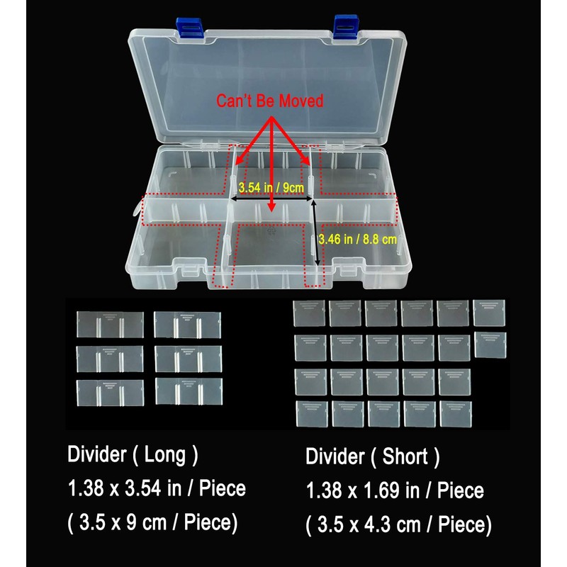 DARUITE Plastic Organizer Box Small Clear Storage Containers with Lid