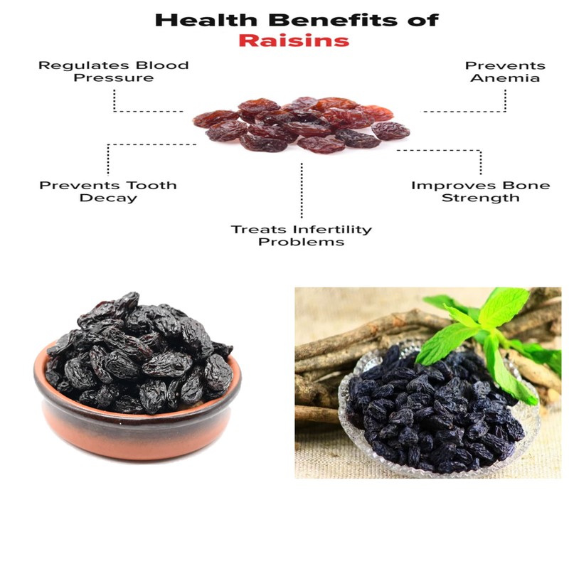 California Black Dried Fresh Raisins Seedless, ready to eat resealable