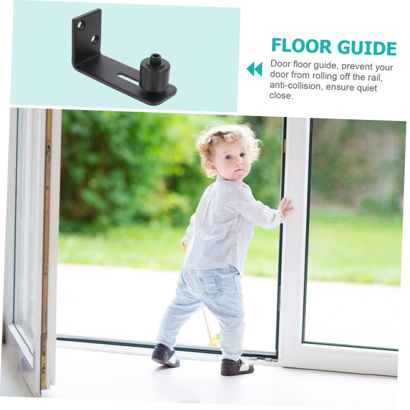 TEHAUX Sliding Door Floor Guide Swing Stop for Barn Doors