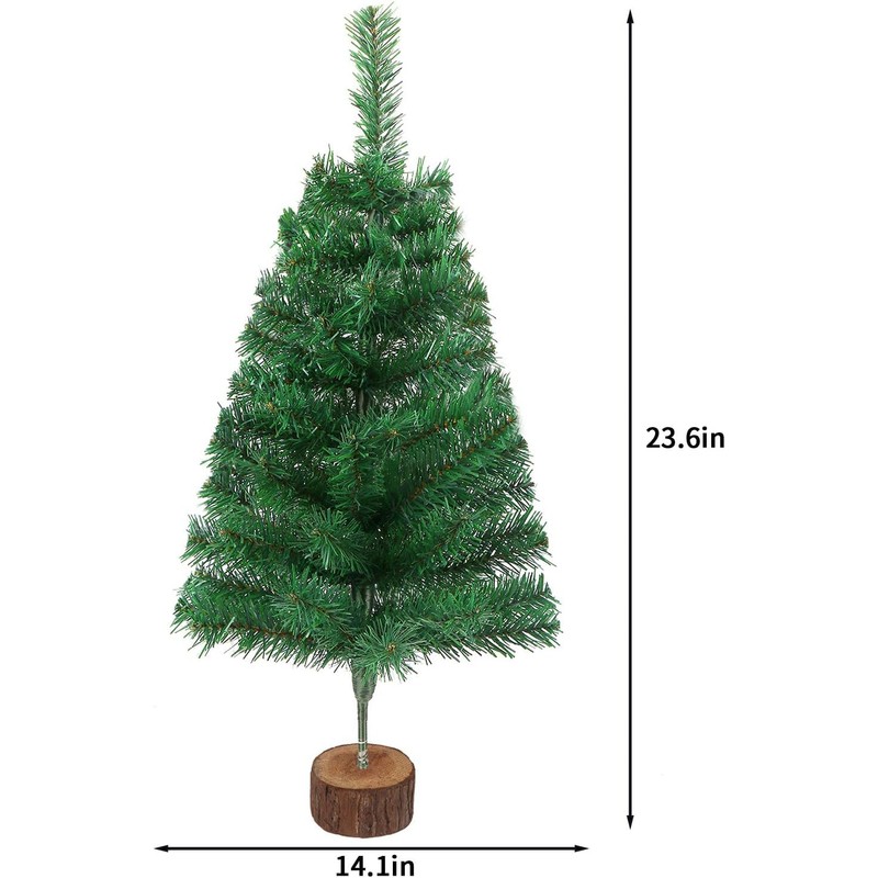 B 2ft/60CM Christmas Tree 80 Tips Mini Artificial Tree with