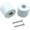 White 35mm PVC Door Stops/Wall Protectors with Screws