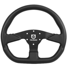 Pro Armor 13.75 "D" Shape Steering Wheel - Black, (A19UZ283BL)