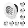 QWORK Air Vent ABS Louver Grille Cover, 8 Pack 4"