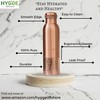 HYGGE 34oz (1L) Pure Copper Water Bottle – Leak-Proof Ayurvedic