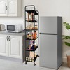 Seadasyoon 6 Tier 10in Slim Rolling Storage Cart with Handle,