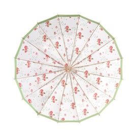 "Big Size, 16 Ribs" Folding Umbrella, Old-fashioned Parasol, Women's, For Rain or Shine, Cute, Flower Pattern, UV Protection, Light Blocking, Thermal Blocking, Manual Opening, Large, Mother's Day,