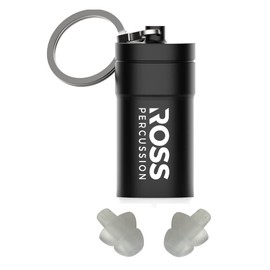 Musician Concert Earplugs - ROSS Percussion High Fidelity Noise Reduction Ear Plugs Concerts, Musicians, Festivals, DJ's (1 Pair)