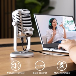 Saramonic XMIC-Z5 USB Condenser Microphone for PC, Mac, Gaming, Recording, Streaming, Podcasting - 2 Pickup Patterns, Noise Cancelling, 2-Year Warranty