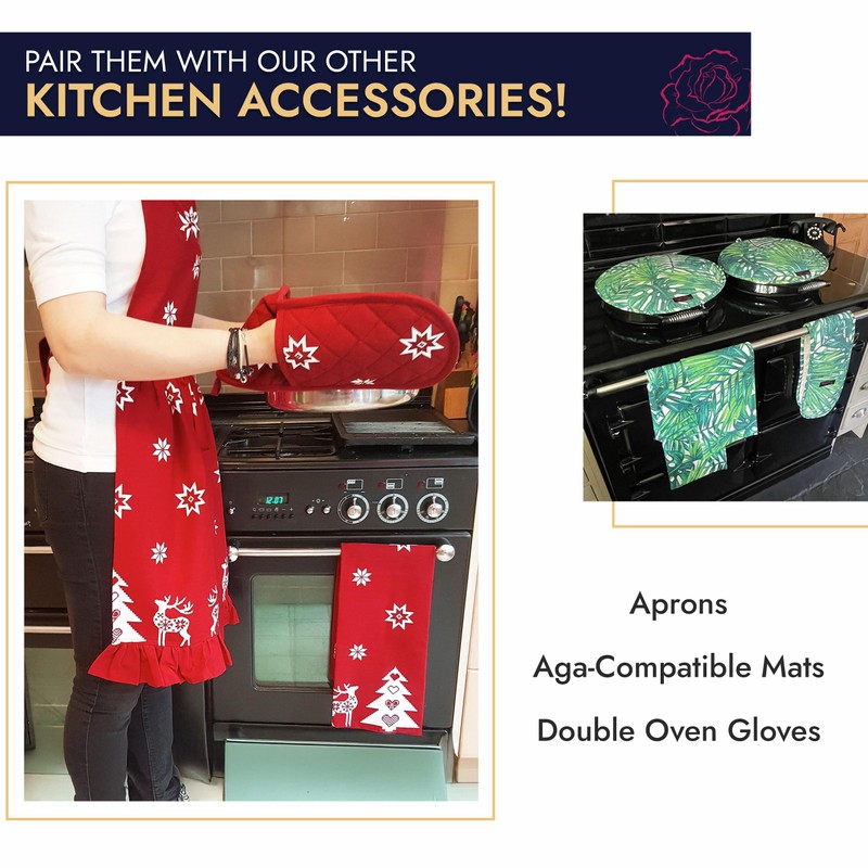 Ragged Rose Tea Towels for Kitchen - 50 cm x