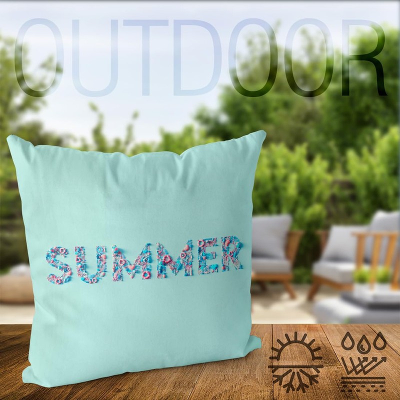 VOID Summer Pool Party Turquoise Cushion Cover Polyester Easter Outdoor
