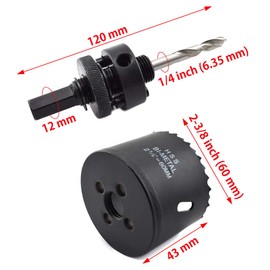 2-3/8 Inch Desk Grommet and Hole Saw Kit, OZXNO 5-Pack 60mm Flexible Desk Wire Cord Hole Cover with Matching Holesaw Drill Bits for Cable Organizer Wiring Management and Protection