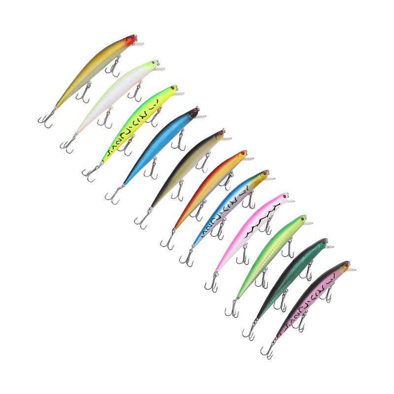 11 Pcs Simulation Minnow Lure Plastic Fishing Bait Fishing Accessories