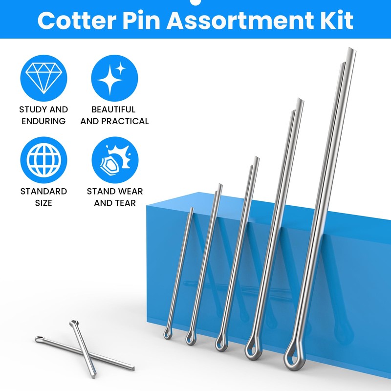 Cotter Pin Assortment Kit, SDTC Tech 20 PCS 304 Stainless