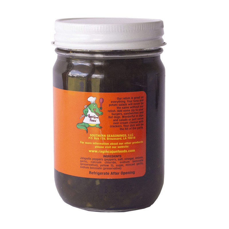 Ragin Cajun Sweet & Spicy Jalapeño Relish, 12 Ounce (Pack