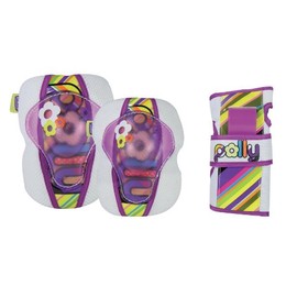 Polly Pocket Fun'n Roll Childrens Protection Set - S, Lila Green Black White