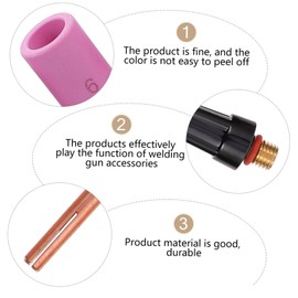 LALAFINA 1 Set Argon Arc Welding Ceramic Nozzle Clips for Durable Copper Holders Excellent Thermal Conductivity Easy Assembly Reliable Welding Parts Professional Use