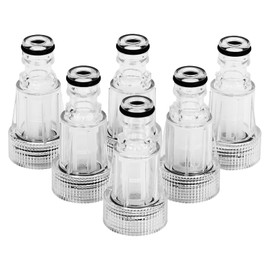 Obida Pressure Washer Transparent Plastic Water Inlet Filter Power Washer Parts Replacement for Tool Garden Hose Adapter Pressure Washer Inlet Filter(6 Pcs)
