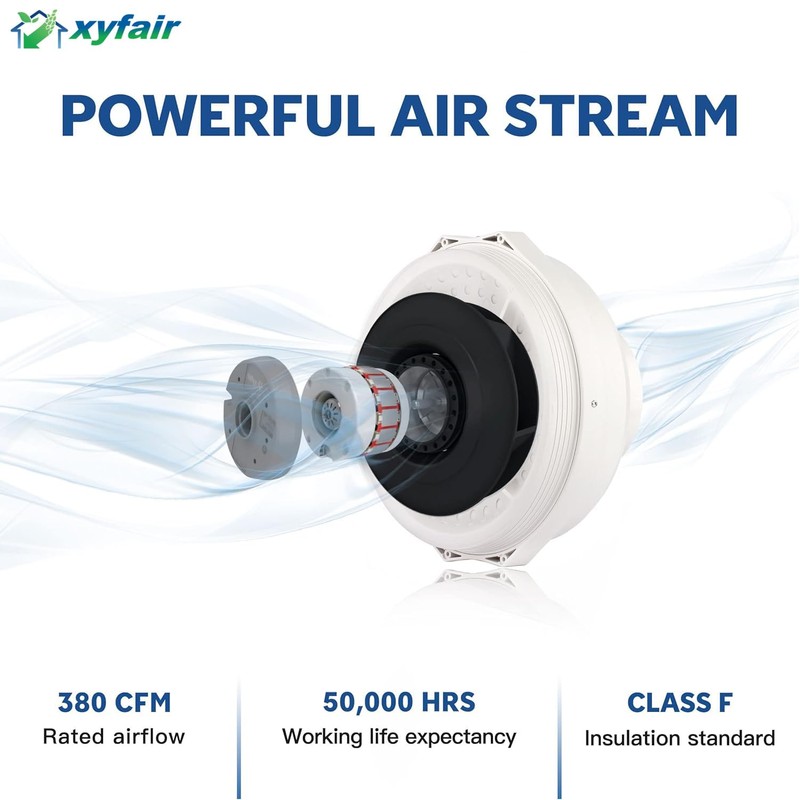xyfair XYF Air PF-150 | Inline Duct Fan 6" 380CFM