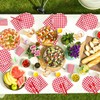 Greencian 560 Pcs Red Gingham Party Decorations,Serves 80