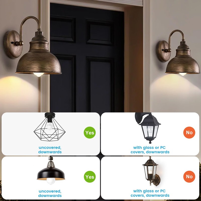 Aovpex Motion Sensor Light Bulbs, 100W Equivalent Motion Activated Security