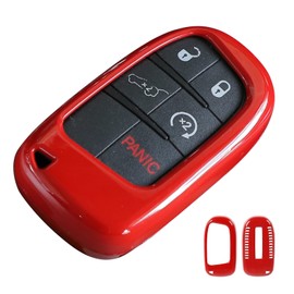 Key Fob Cover Fit for Dodge Charger 2011+, for Dodge Durango 2014+, for Dodge Challenger 2015+, Fob Case Fit for Chrysler 300 2011+ (Red)