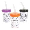 Fun Express 12 Pieces Color Your Own Jack-O'-Lantern Cups with