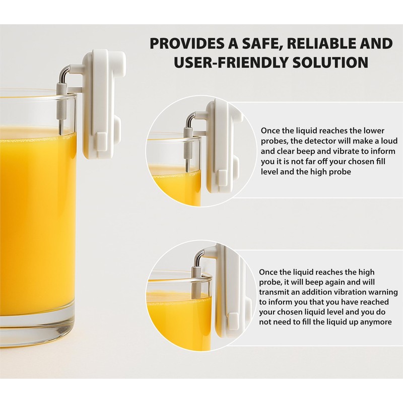 Aidapt Liquid Level Indicator With Loud Audible Vibrating Alarm to