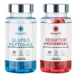 Kit Glúteo Peptonas + Reductor Abdominal 90 Cápsulas C/u