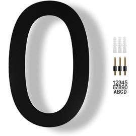 House Numbers Floating-Black Modern House Number for Outside,House Numbers with Nail Kits for Door Yard-0
