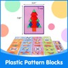 Odoorgames 140 Pcs Translucent Pattern Blocks,Geometric Shapes,Translucent Toys,Light Table Accessories