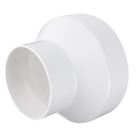 TEHAUX Straight Duct Reducer Adapter Abs Ventilation Pipe Connector for Kitchen Bathroom Hydroponics and Extractor Fan Systems Durable and Impact Resistant