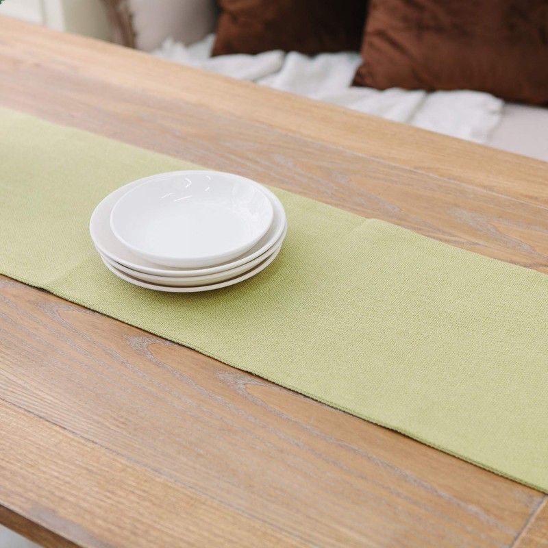 Soft Caddice Faux Linen 2 Side Table Runner, eco-Friendly Fabric