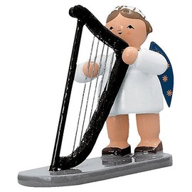 KWO Olbernhau 75615 Angel with Harp 5 cm