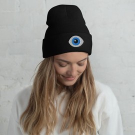 deadstocksupplyshop Third Eye Emoji Cuffed Beanie Streetwear Fashion