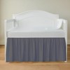 Luxury Crib Bed Skirt 28" x 52" with 14 Inch Drop Soft & Breathable Dust Ruffle Fits Standard Crib and Toddler Bed Nursery Microfiber Fabric Ruffle Bed Skirt for Baby Boys or Girls Dark Grey Solid