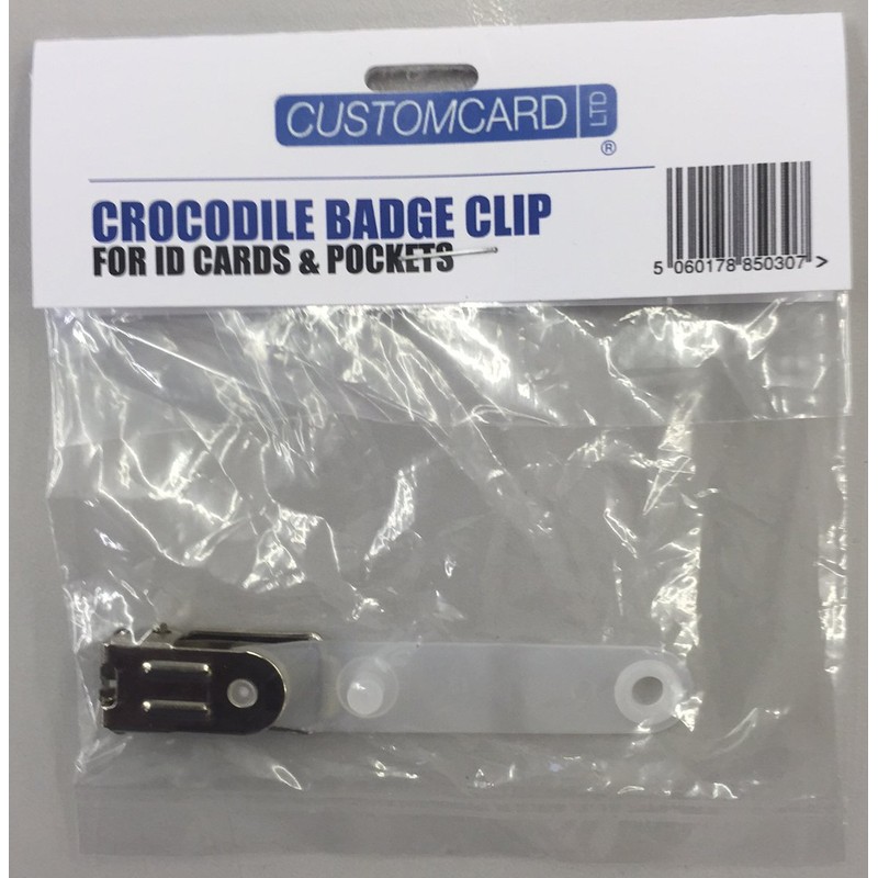 Customcard ltd® Crocodile Style Badge Clip for ID Badges &