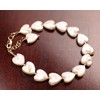 Genuine Freshwater Pearl Heart Shape 10-11mm Bracelet in 925 Sterling